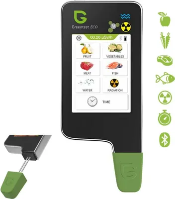 Obrázok produktu pre 6v1 Geigerov počítač Greentest Eco 6 Dozimetrický dusičnanový tester Ovocie Zelenina Ryby TDS Tester vody Merač žiarenia Dusičnanový tester (čierny)