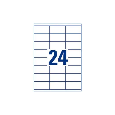 Produktbild von Avery DP245-100, Weiß, Selbstklebendes Druckeretikett, A4, Papier, Permanent, Rechteck