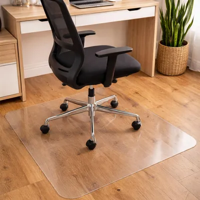 Obrázok produktu pre LP Projekt Ochranná podložka pod stôl priehľadná 115 x 135 cm – podložka pod stoličku – protišmyková – ochranná podložka pod kancelársku stoličku – podložka pod stoličku