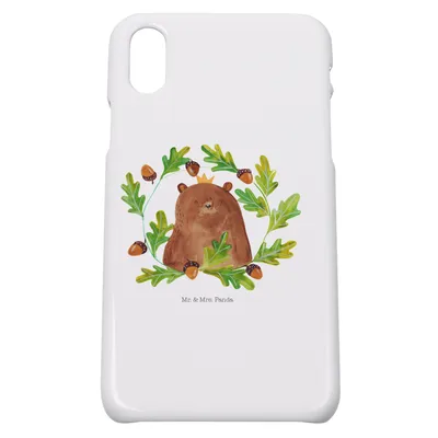 Produktbild von Mr. & Mrs. Panda Iphone 10 Handyhülle Bär König - Weiß - Geschenk, Hülle, Daddy, Papi, Teddy, Vater, Cover, X, Handy, Vatertag, Papa