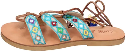 Productafbeelding van CORAL BLUE Sandalen voor dames, textiel, lichtblauw, model EX311 - Maat: 39