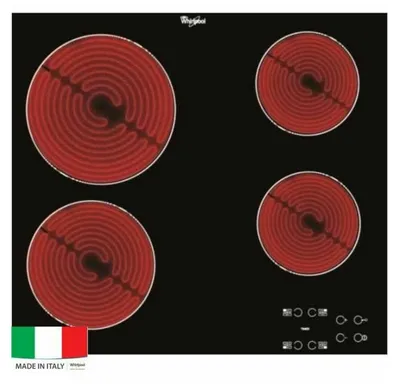 Obrázok produktu pre Whirlpool AKT 8090/NE, Čierna, Vstavaný, 60 cm, Keramický, Sklo, 4 zone(s)