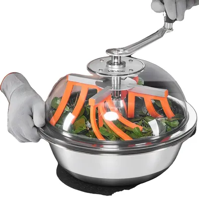 Produktbild von VEVOR Handbetriebene Bud-Blatt-Schneider, 300mm Ernte-Schüssel Bud-Schneider mit Edelstahlklingen, visuelles Schneiden, nasse & trockene hydroponische Schneidemaschine mit Tablett, gedrehter Spin-Schnitt für Pflanzenknospen und Blumen, Schalenform-a, 13 Zoll