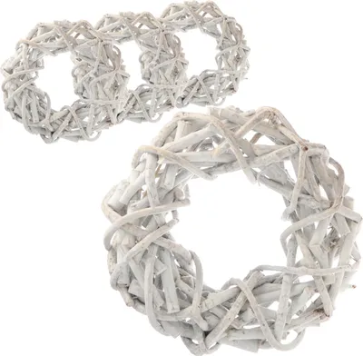 Produktbild von com-four® 4x Rebenkranz - Deko-Türkranz aus kräftigen Zweigen - 30 x 10 cm