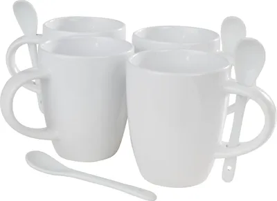 Produktbild von VBS Becher mit Löffel, 4 Stück, ca. 300ml
