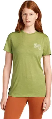 Image de Icebreaker Merino 150 Tech Lite Adventure Ride T-shirt à manches courtes Vert S Femme Vert S
