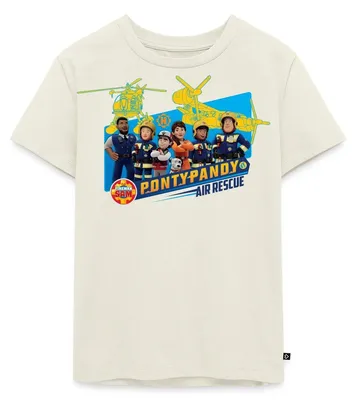 Produktbild von Spreadshirt Feuerwehrmann Sam™ Pontypandy Air Rescue Kinder Premium T-Shirt, 98/104 (2 Jahre), Naturweiß