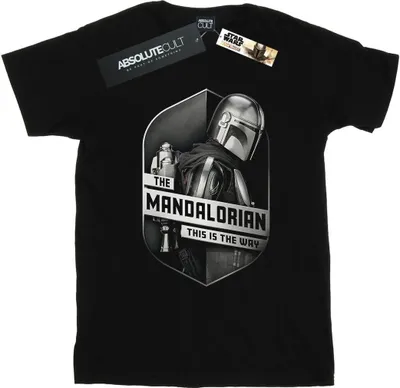 Produktbild von Star Wars - "The Mandalorian This Way" T-Shirt für Damen BI45791 (L) (Schwarz)