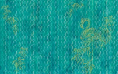 Obrázok produktu pre Sanders & Sanders fototapeta plameniak modro-zelená 400 x 250 cm