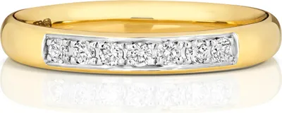 Produktbild von 9 Karat (375) Gold Damen - Diamant Trauring/Ehering/Hochzeitsring Brillant-Schliff 0.10 Karat GH - SI3-I1, 49 (15.6); TRS187789KYRSJ