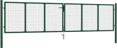Obrázok produktu pre vidaXL Záhradná brána z oceľového pletiva 400 x 75 cm Zelená