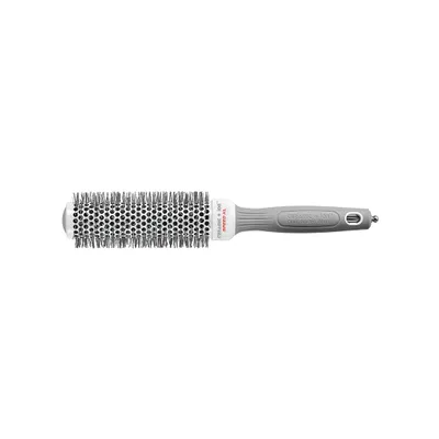 Obrázek produktu pro Olivia Garden Expert Blowout Speed Round Brush Wavy Bristles White & Grey 35 mm kartáč na vlasy