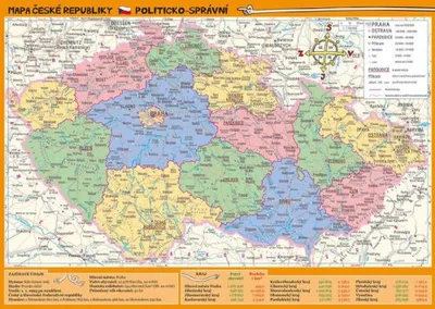 Obrázek produktu pro Mapa České republiky – zeměpisná a politicko-správní