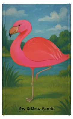 Produktbild von Mr. & Mrs. Panda Handtuch Flamingo Classic Design - Weiß - Geschenk, Kleines, Stolz, Freundin, Motiv, Gästetuch, Prächtig, gäste wc, Frotteetuch, Rosa, Ich, Selbstliebe