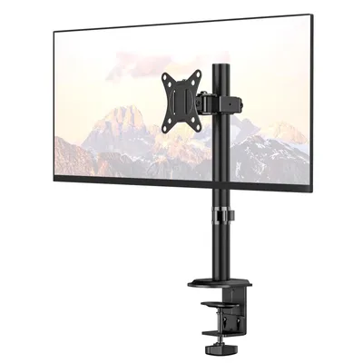 Produktbild von Monitorhalterung für 1 Monitor 13–34 Zoll, höhenverstellbarer Monitorarm, neigbar und schwenkbar, bis 10 kg, VESA 75x75/100x100, Tischmontage