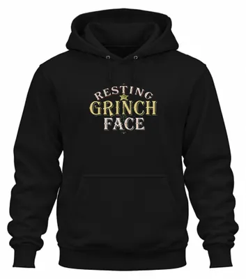 Productafbeelding van "Grinch"-trui met grappige kerstprint, vintage stijl, uni, zwart, maat S