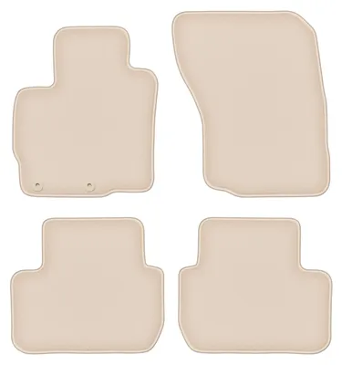 Produktbild von DURBAN Beige Velours-Fußmatten-Set für Mitsubishi Outlander III SUV (2012-)