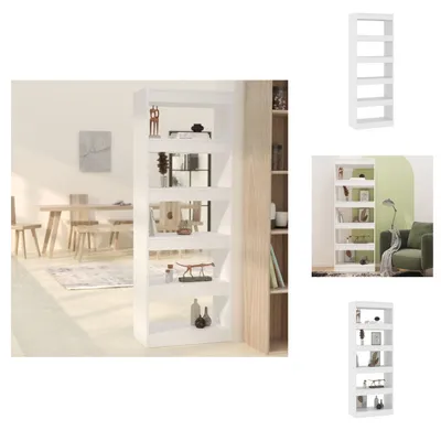 Zdjęcie produktu dla vidaXL Regał/przegroda do pokoju biały 60x30x166 cm materiał drewnopochodny - Regały i biblioteczki
