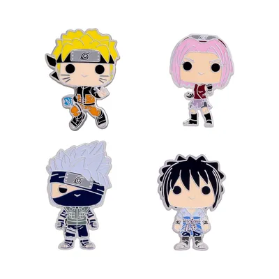 Zdjęcie produktu dla Przypinki Funko Naruto POP! zestaw 4 sztuk Drużyna 7 10 cm FKNRPN0018