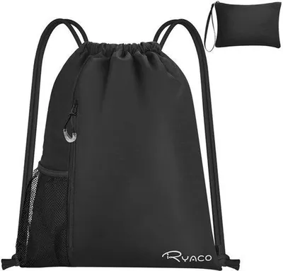 Produktbild von Wasserdichter Rucksack mit Kordelzug, Schwimm- und Sporttasche, mit Außenreißverschluss, Netzkasten für Wasserflasche, Trennung von trockener und nasser Ausrüstung, für Schule, Sport, Schwimmen, Reisen