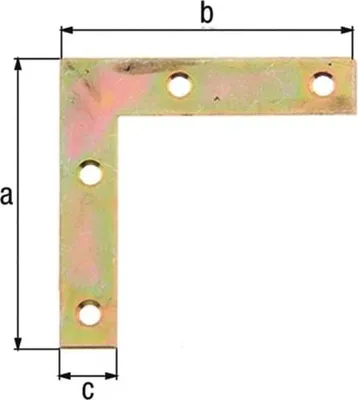 Immagine prodotto di Gustav Alberts staffa per mobili 40x40x10mm in acciaio grezzo zincato giallo - 336851