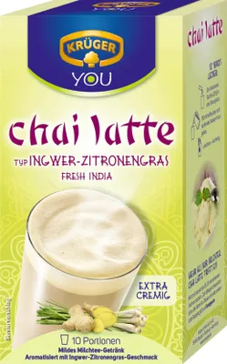 Produktbild von Krüger You Chai Latte Typ Ingwer-Zitronengras Fresh India extra cremig | 10 Portionen