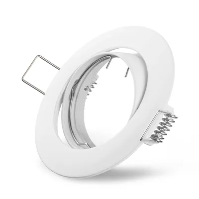 Produktbild von Einbaustrahler Weiß schwenkbar 68mm für GU10 und GU5,3 Leuchtmittel