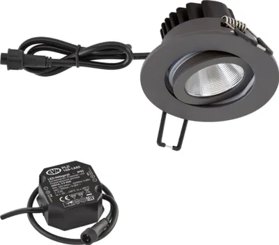 Produktbild von EVN Lichttechnik P-LED Deckeneinbauleuchte IP65 HV 3000K 1010lm PC650N91602
