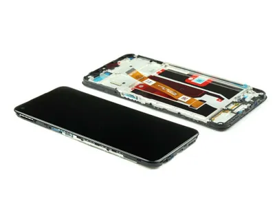 Produktbild von SMT - OEM LCD Display Touchscreen Bildschirm Rahmen Schwarz für Oppo A74 5G / A54 5G & Werkzeug