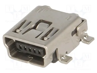 Image de 1 x Connecteur horizontal 1734035-2, USB et IEEE1394, broche : 5, type USB B mini