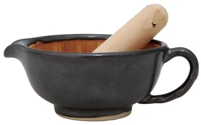 Image de Solidchoice - Ensemble japonais traditionnel composé d'un mortier (suribachi) et d'un pilon