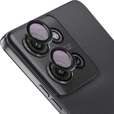 Produktbild von Bizon Glass Snap Lens Motorola Moto G75 5G schwarzer Rahmen