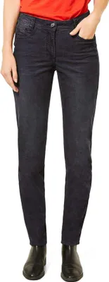 Produktbild von 24915 Cecil, Gesa Corduroy, Damen Jeans Hose, Nadelcord Stretch, carbon grau, W 28 L 32