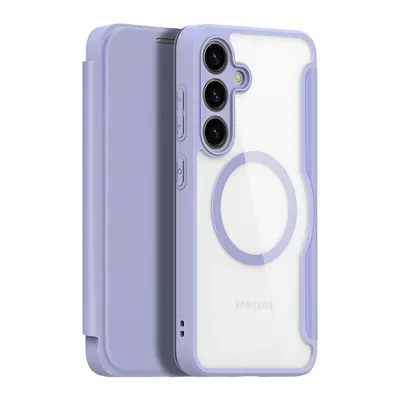 Obrázok produktu pre Kryt Skin X Pro s magnetickým krúžkom a chlopňou kompatibilný so Samsung Galaxy S24 Purple