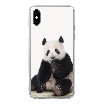 Produktbild von MuchoWow® Handyhülle Schutzhülle Hülle für iPhone Xs Panda - Tiere - Jungen - Mädchen - Pandabär Silikon Softcase Handy Hülle - Handytasche