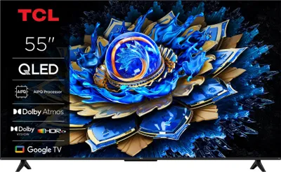 Produktbild von QLED-Fernseher TCL 139 cm 55" 55T69C, Ultra HD 4K, Smart TV, WLAN, CI+