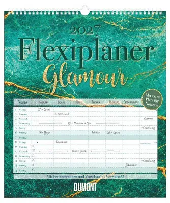Produktbild von DUMONT Flexiplaner 2027 Familienplaner Kalender 34,5 x 40 cm mit 7 Spalten und Datumsstickern