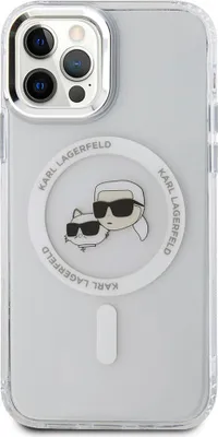 Productafbeelding van Karl Lagerfeld, IML-hoesje compatibel met MagSafe voor iPhone 12/12 Pro, transparant