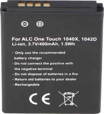 Produktbild von Akku passend für den Alcatel CAB0400000C1 Akku One Touch 1040X, One Touch 1042D, OT 1040X, OT 1042D
