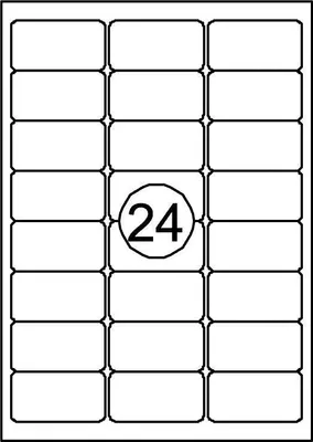 Image de Quantore - Étiquette 63,5 x 33,9 mm, 2400 pièces