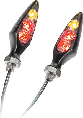 Obrázok produktu pre Kellermann Rhombus S LED indikátor so zadným a brzdovým svetlom čierne tónované zadné na oboch stranách