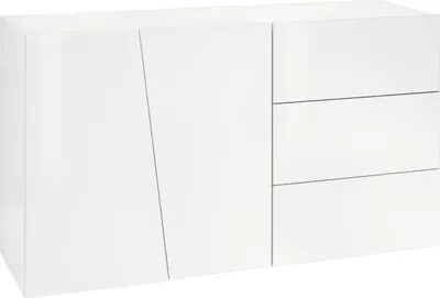 Produktbild von Sideboard Kommode Beistellschrank Anrichte Highboard Schrank "Viterbo V" Weiß Hochglanz