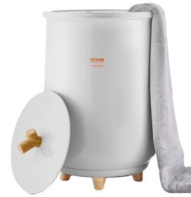 Immagine prodotto di VEVOR scaldasalviette secchio 20 L con luce LED e spegnimento automatico e impostazione della temperatura, scaldasalviette per spa bagno lavanderia grigio, per scaldare gli asciugamani