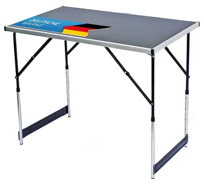 Productafbeelding van Klaptafel opvouwbare campingtafel - 100 x 60 cm - Aluminium - 4 hoogtes - Voor camping en tuinfeest
