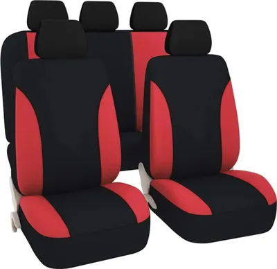 Produktbild von SB103 - Sitzbezug Set, für Fahrzeuge mit oder ohne Seitenairbag, Schwarz, Rot