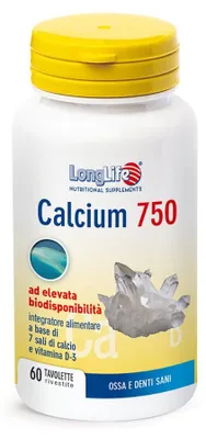 Imagen del producto de LONGLIFE: Calcio 750 mg, 60 tabletas