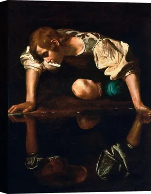 Immagine prodotto di Stampa su tela - Caravaggio, Narciso - 80x60 cm