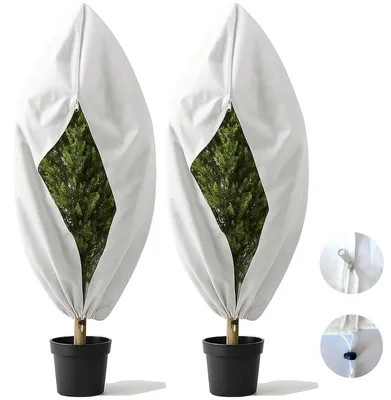 Produktbild von Pflanzenschutzhaube Winterschutz Vlies Pflanzenabdeckung - 60 x 80 cm - 80 g/m² - 2 Stück