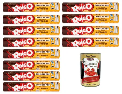 Produktbild von Ringo Doppelkeks Kakao & Vanille 12x165g Großpackung knusprige italienische Kekse für Snacks Schule Büro Vorratspack + Italian Gourmet polpa
