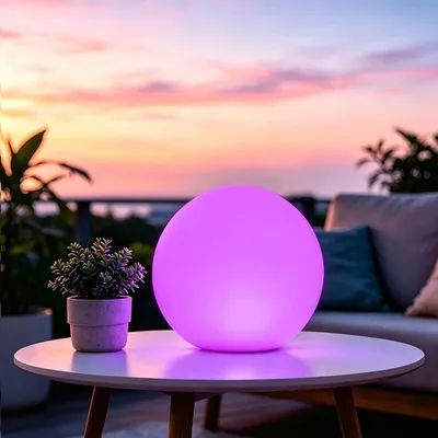 Produktbild von Leuchtbälle 40 cm wasserdicht, 13 Farben LED Kugel, Partydekoration Pool und Hochzeit und Garten und Rasenflächen